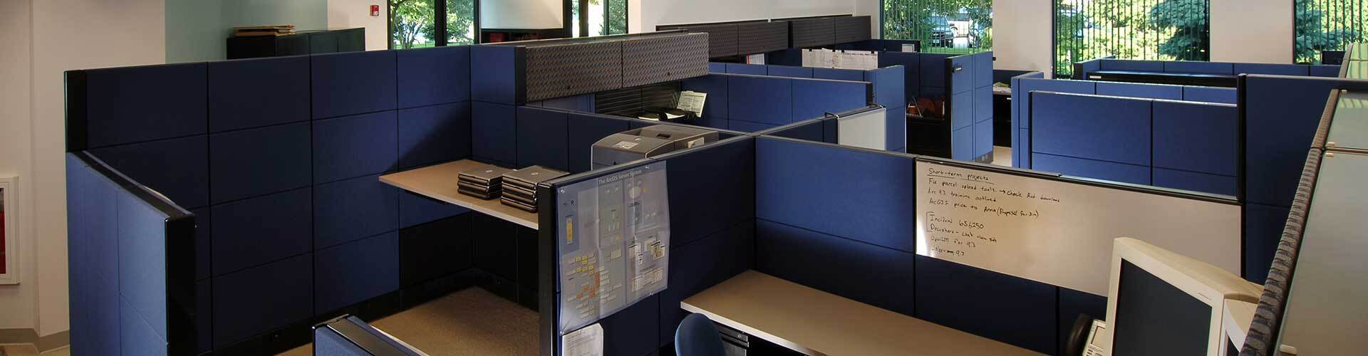 Ankeny City Hall w/ blue cubicles 